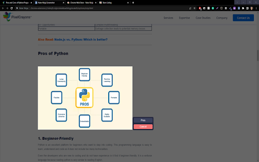 Note Ninja from Chrome web store to be run with OffiDocs Chromium online Note Ninja from Chrome web store to be run with OffiDocs Chromium online