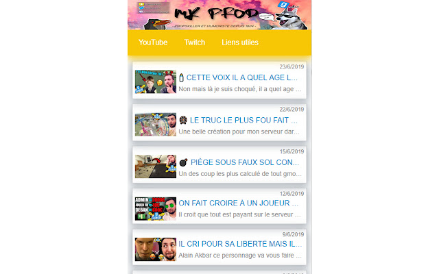 Notifications Vidéos de MkProd from Chrome web store to be run with OffiDocs Chromium online Notifications Vidéos de MkProd from Chrome web store to be run with OffiDocs Chromium online