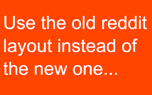old reddit redirect chrome extension from Chrome web store to be run with OffiDocs Chromium online old reddit redirect chrome extension from Chrome web store to be run with OffiDocs Chromium online