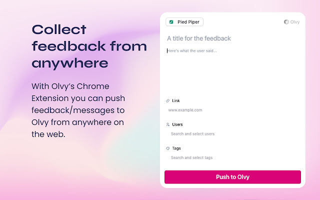Olvy Chrome Extension from Chrome web store to be run with OffiDocs Chromium online Olvy Chrome Extension from Chrome web store to be run with OffiDocs Chromium online