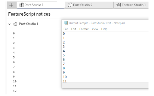 Onshape FeatureScript Notices Output from Chrome web store to be run with OffiDocs Chromium online Onshape FeatureScript Notices Output from Chrome web store to be run with OffiDocs Chromium online