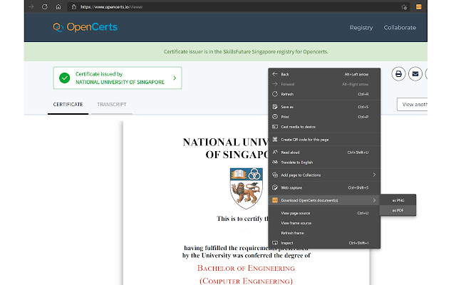 OpenCerts Downloader from Chrome web store to be run with OffiDocs Chromium online OpenCerts Downloader from Chrome web store to be run with OffiDocs Chromium online