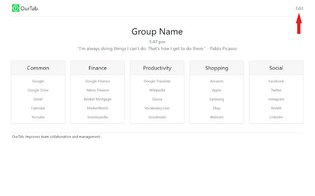 OurTab from Chrome web store to be run with OffiDocs Chromium online OurTab from Chrome web store to be run with OffiDocs Chromium online