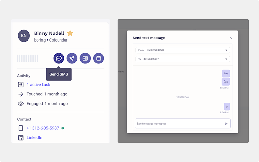 Outreach SMS Button from Chrome web store to be run with OffiDocs Chromium online Outreach SMS Button from Chrome web store to be run with OffiDocs Chromium online
