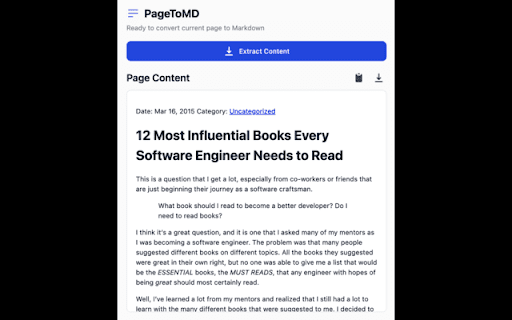 PageToMD: Web to Markdown Converter from Chrome web store to be run with OffiDocs Chromium online PageToMD: Web to Markdown Converter from Chrome web store to be run with OffiDocs Chromium online