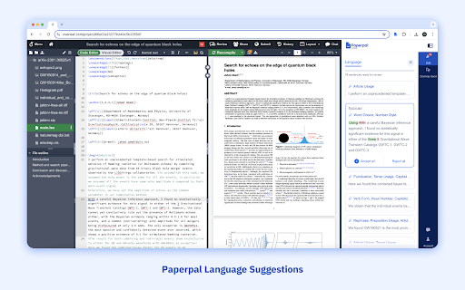 Paperpal for Overleaf BETA from Chrome web store to be run with OffiDocs Chromium online Paperpal for Overleaf BETA from Chrome web store to be run with OffiDocs Chromium online