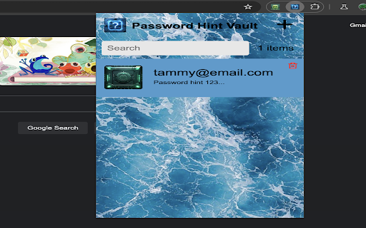 Password Hint Vault from Chrome web store to be run with OffiDocs Chromium online Password Hint Vault from Chrome web store to be run with OffiDocs Chromium online