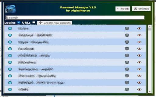 Password Manager by Digitalkey.eu from Chrome web store to be run with OffiDocs Chromium online Password Manager by Digitalkey.eu from Chrome web store to be run with OffiDocs Chromium online