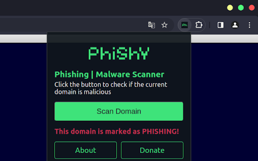 Phishy.pro Phishing | Malware Scanner from Chrome web store to be run with OffiDocs Chromium online Phishy.pro Phishing | Malware Scanner from Chrome web store to be run with OffiDocs Chromium online