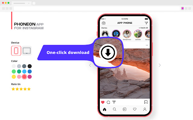 Phoneon. App for Instagram from Chrome web store to be run with OffiDocs Chromium online Phoneon. App for Instagram from Chrome web store to be run with OffiDocs Chromium online