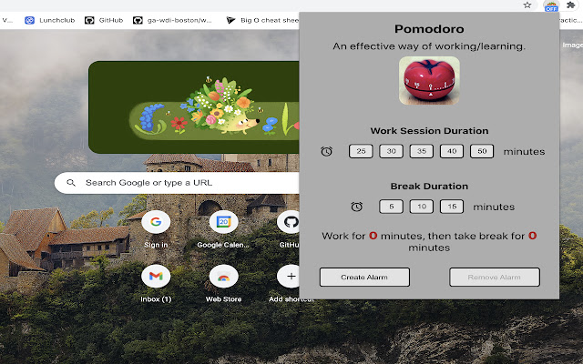 Pomodoro Tool from Chrome web store to be run with OffiDocs Chromium online Pomodoro Tool from Chrome web store to be run with OffiDocs Chromium online