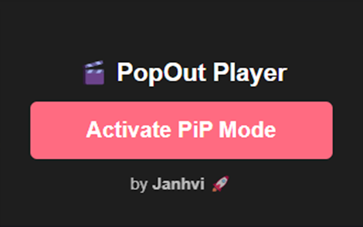 PopOut Player from Chrome web store to be run with OffiDocs Chromium online PopOut Player from Chrome web store to be run with OffiDocs Chromium online