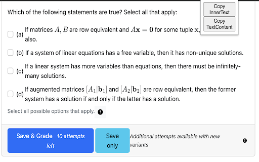 Prarielearn Text Copier from Chrome web store to be run with OffiDocs Chromium online Prarielearn Text Copier from Chrome web store to be run with OffiDocs Chromium online