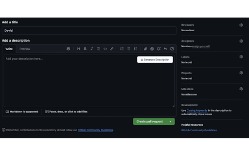 PR Description Generator from Chrome web store to be run with OffiDocs Chromium online PR Description Generator from Chrome web store to be run with OffiDocs Chromium online