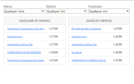 Preço Combustivel Portugal from Chrome web store to be run with OffiDocs Chromium online Preço Combustivel Portugal from Chrome web store to be run with OffiDocs Chromium online