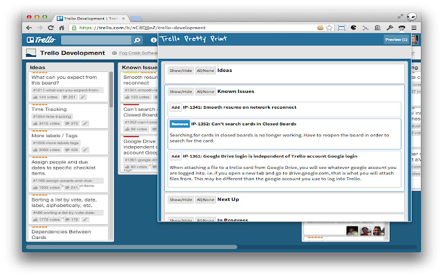 Pretty Print for Trello from Chrome web store to be run with OffiDocs Chromium online Pretty Print for Trello from Chrome web store to be run with OffiDocs Chromium online