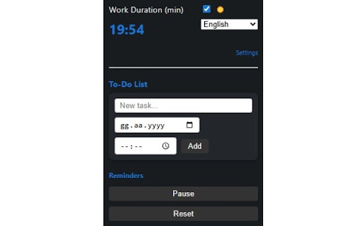 Productivity Break Reminder from Chrome web store to be run with OffiDocs Chromium online Productivity Break Reminder from Chrome web store to be run with OffiDocs Chromium online