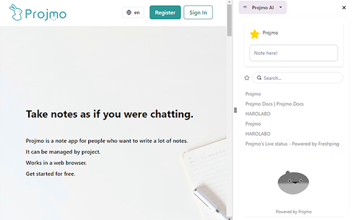 Projmo AI from Chrome web store to be run with OffiDocs Chromium online Projmo AI from Chrome web store to be run with OffiDocs Chromium online
