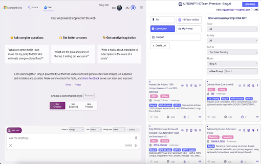 PromptEasily BingAI HDTeam from Chrome web store to be run with OffiDocs Chromium online PromptEasily BingAI HDTeam from Chrome web store to be run with OffiDocs Chromium online