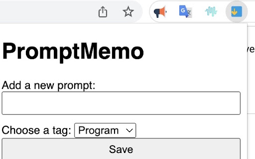 PromptMemo from Chrome web store to be run with OffiDocs Chromium online PromptMemo from Chrome web store to be run with OffiDocs Chromium online