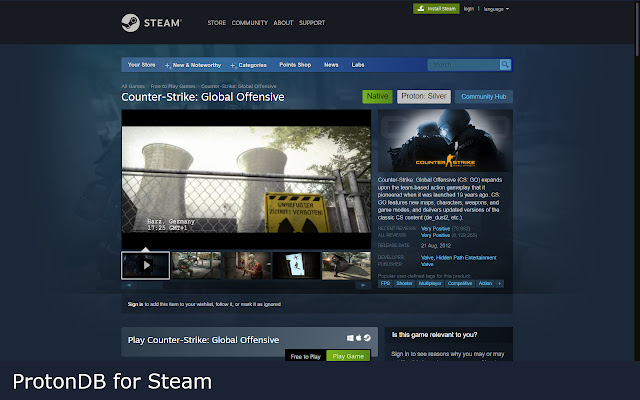 ProtonDB for Steam from Chrome web store to be run with OffiDocs Chromium online ProtonDB for Steam from Chrome web store to be run with OffiDocs Chromium online