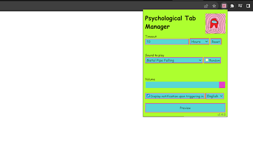 Psychological Tab Manager from Chrome web store to be run with OffiDocs Chromium online Psychological Tab Manager from Chrome web store to be run with OffiDocs Chromium online