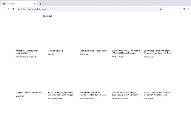 Pure YouTube GUI from Chrome web store to be run with OffiDocs Chromium online Pure YouTube GUI from Chrome web store to be run with OffiDocs Chromium online