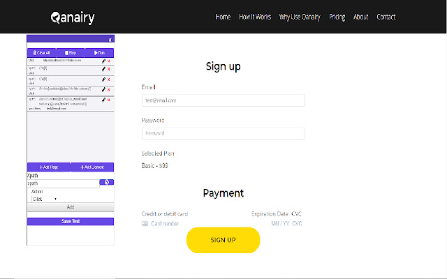 Qanairy Test Recorder from Chrome web store to be run with OffiDocs Chromium online Qanairy Test Recorder from Chrome web store to be run with OffiDocs Chromium online