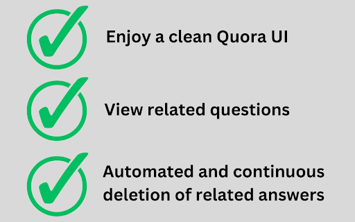 Quora Remove Related Answers from Chrome web store to be run with OffiDocs Chromium online Quora Remove Related Answers from Chrome web store to be run with OffiDocs Chromium online