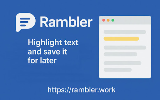 Rambler from Chrome web store to be run with OffiDocs Chromium online Rambler from Chrome web store to be run with OffiDocs Chromium online