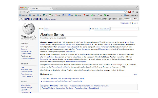 Random Wikipedia Tab from Chrome web store to be run with OffiDocs Chromium online Random Wikipedia Tab from Chrome web store to be run with OffiDocs Chromium online