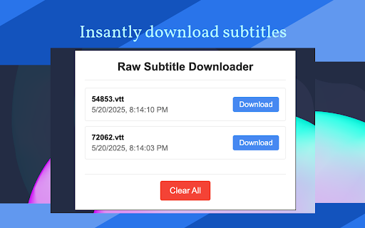 Raw Subtitle Downloader from Chrome web store to be run with OffiDocs Chromium online Raw Subtitle Downloader from Chrome web store to be run with OffiDocs Chromium online