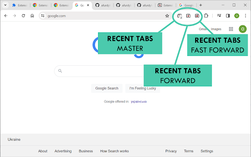 Recent Tabs Fast Forward from Chrome web store to be run with OffiDocs Chromium online Recent Tabs Fast Forward from Chrome web store to be run with OffiDocs Chromium online