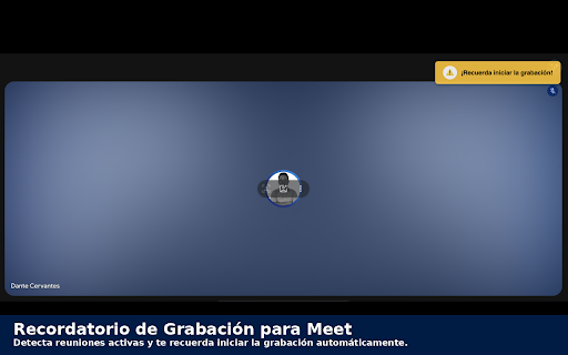 Recordatorio de Grabación para Meet from Chrome web store to be run with OffiDocs Chromium online Recordatorio de Grabación para Meet from Chrome web store to be run with OffiDocs Chromium online