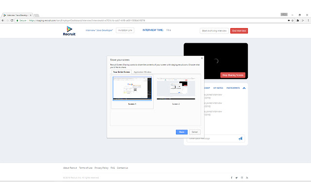 Recruit Screen Sharing from Chrome web store to be run with OffiDocs Chromium online Recruit Screen Sharing from Chrome web store to be run with OffiDocs Chromium online