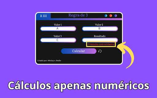 Regra de 3 from Chrome web store to be run with OffiDocs Chromium online Regra de 3 from Chrome web store to be run with OffiDocs Chromium online