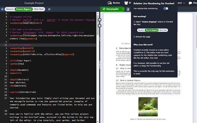 Relative Line Numbering for Overleaf from Chrome web store to be run with OffiDocs Chromium online Relative Line Numbering for Overleaf from Chrome web store to be run with OffiDocs Chromium online