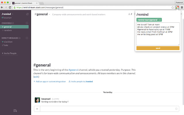 /remind for Slack from Chrome web store to be run with OffiDocs Chromium online /remind for Slack from Chrome web store to be run with OffiDocs Chromium online