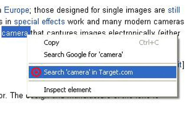 Right click search in Target from Chrome web store to be run with OffiDocs Chromium online Right click search in Target from Chrome web store to be run with OffiDocs Chromium online