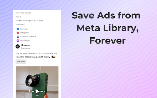 Roas Hunt Save FB Ads for Free from Chrome web store to be run with OffiDocs Chromium online Roas Hunt Save FB Ads for Free from Chrome web store to be run with OffiDocs Chromium online