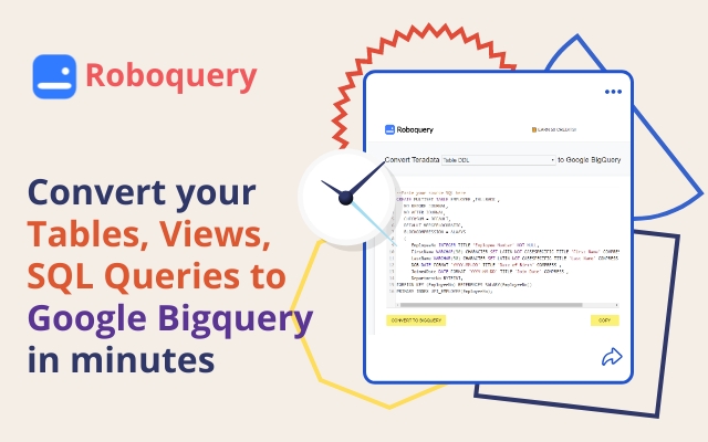 Roboquery Convert code to Google Bigquery from Chrome web store to be run with OffiDocs Chromium online Roboquery Convert code to Google Bigquery from Chrome web store to be run with OffiDocs Chromium online
