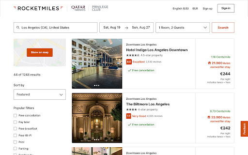 Rocketmiles CPM (Cent per mile) from Chrome web store to be run with OffiDocs Chromium online Rocketmiles CPM (Cent per mile) from Chrome web store to be run with OffiDocs Chromium online
