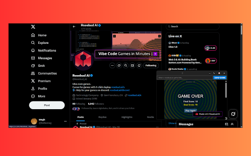 RosebudX from Chrome web store to be run with OffiDocs Chromium online RosebudX from Chrome web store to be run with OffiDocs Chromium online