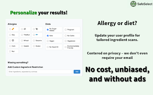 SafeSelect from Chrome web store to be run with OffiDocs Chromium online SafeSelect from Chrome web store to be run with OffiDocs Chromium online