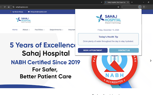 Sahaj: Daily Health Tips from Chrome web store to be run with OffiDocs Chromium online Sahaj: Daily Health Tips from Chrome web store to be run with OffiDocs Chromium online
