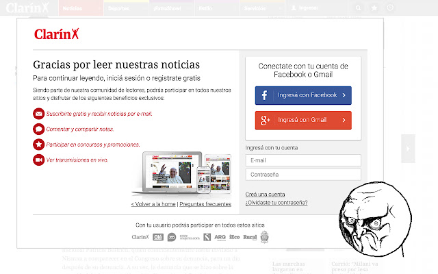 Saltar Modal de Clarín from Chrome web store to be run with OffiDocs Chromium online Saltar Modal de Clarín from Chrome web store to be run with OffiDocs Chromium online