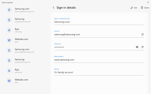 Samsung Pass from Chrome web store to be run with OffiDocs Chromium online Samsung Pass from Chrome web store to be run with OffiDocs Chromium online