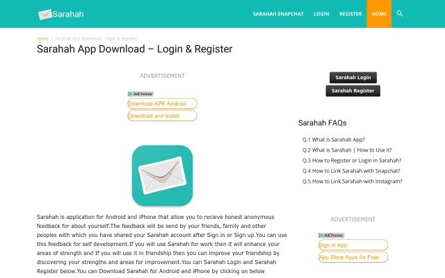 Sarahah from Chrome web store to be run with OffiDocs Chromium online Sarahah from Chrome web store to be run with OffiDocs Chromium online