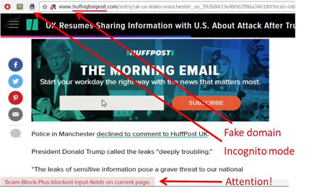 Scam Block Plus from Chrome web store to be run with OffiDocs Chromium online Scam Block Plus from Chrome web store to be run with OffiDocs Chromium online