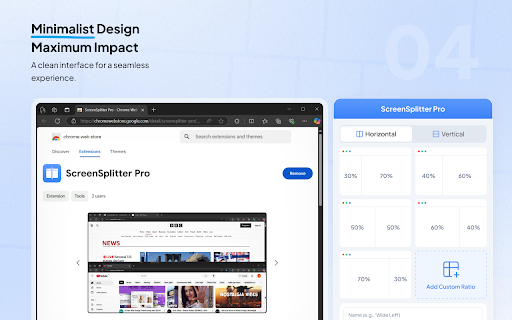 Screen Splitter Pro from Chrome web store to be run with OffiDocs Chromium online Screen Splitter Pro from Chrome web store to be run with OffiDocs Chromium online